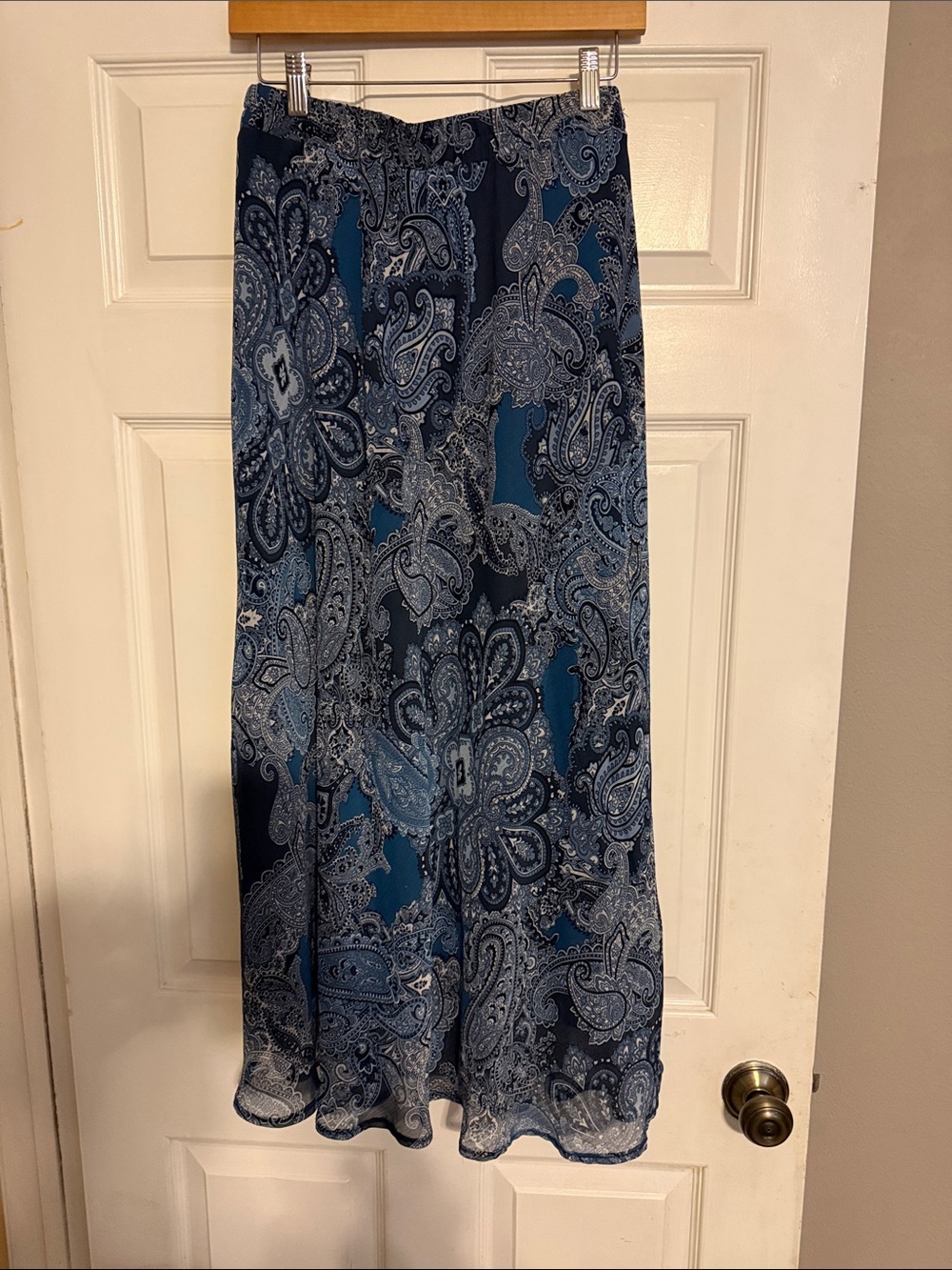 Blue Paisley Maxi Skirt - Women